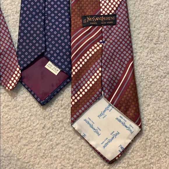 Yves Saint Laurent YSL vintage silk ties - Picture 4 of 8